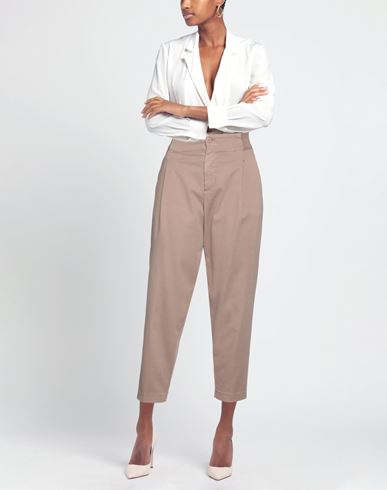 Woman Pants Khaki Size S Lyocell, Cotton, Modal, Elastomultiester, Elastane
