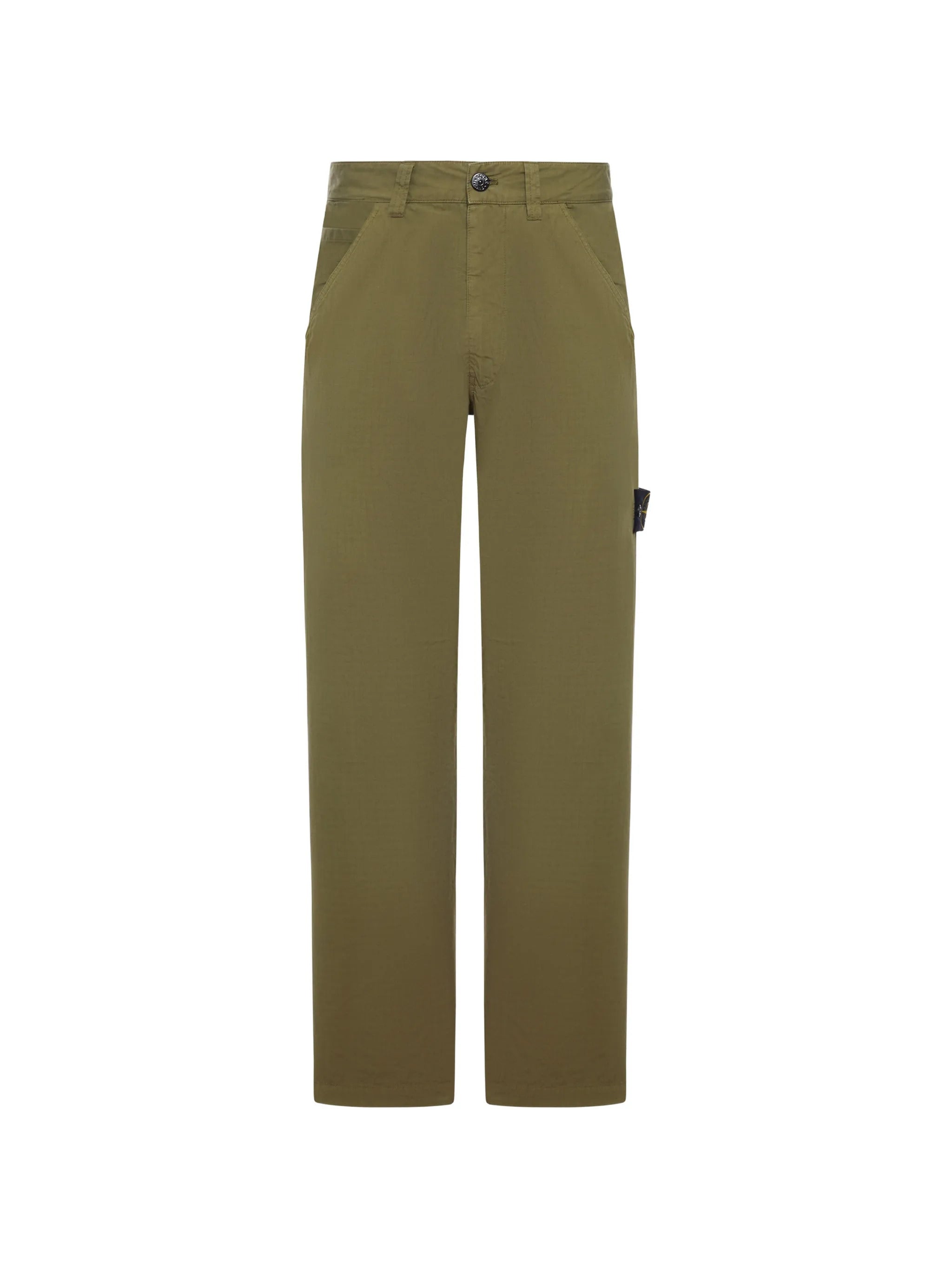 ? Mini? Angled Hand Pockets Zip Fly Patch Pockets Cotton Trousers for Men