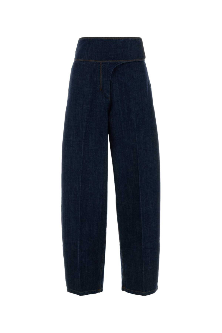 Ami Paris - high waist denim trousers contrast stitching