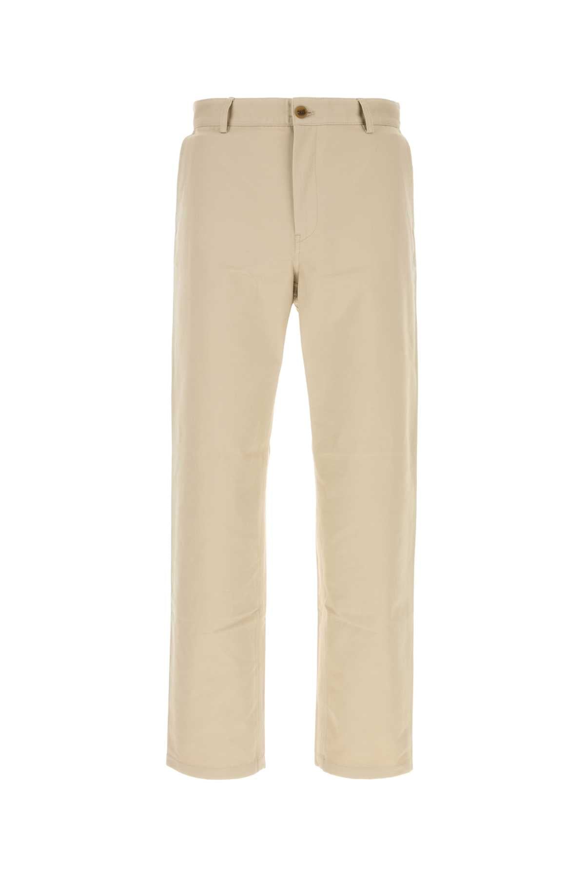 Cotton Trousers — Beige