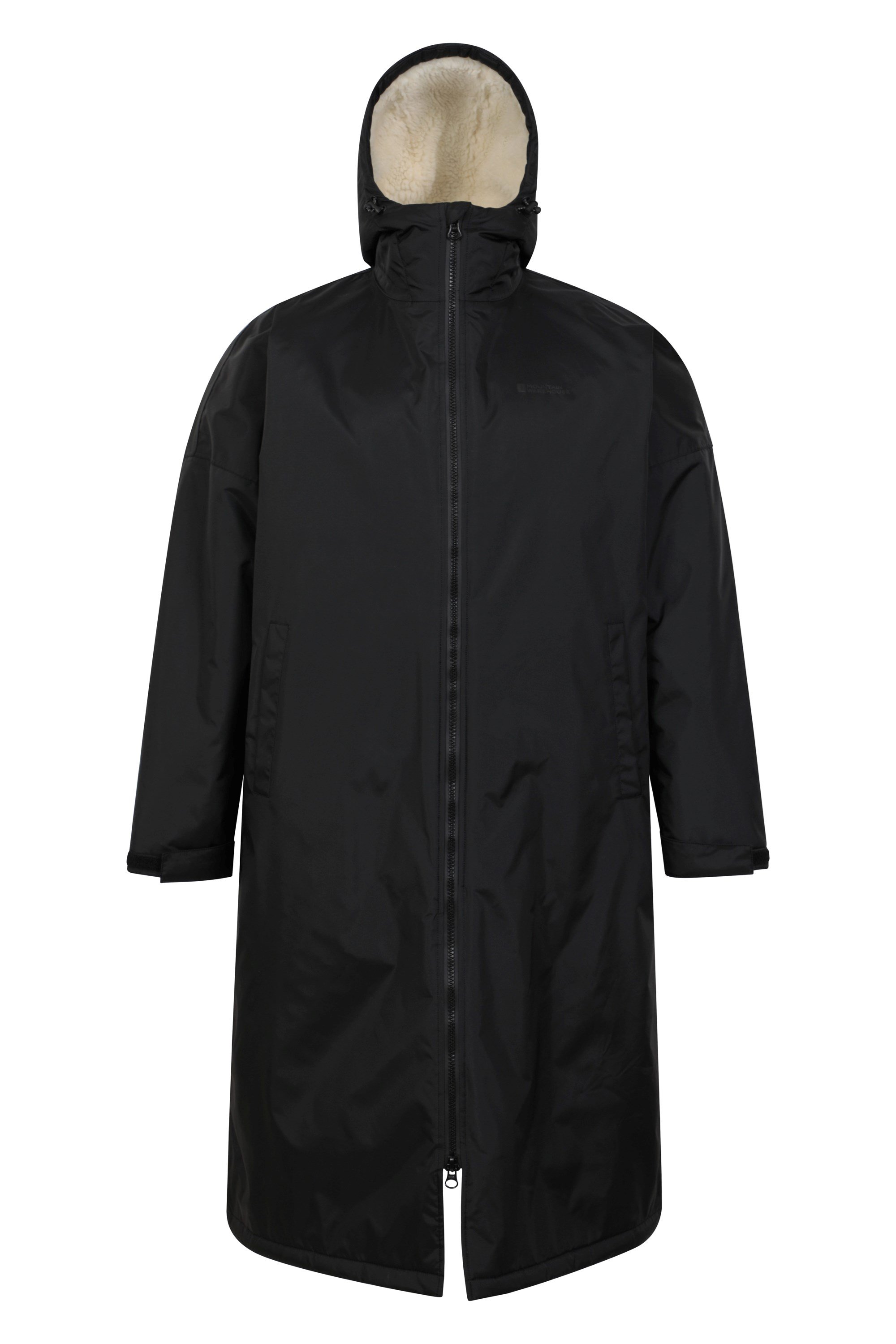Mountain Warehouse 'Tidal' Mens Changing Robe Windproof Taped Seams Beach Swimwear Black Polyamide - X-Large