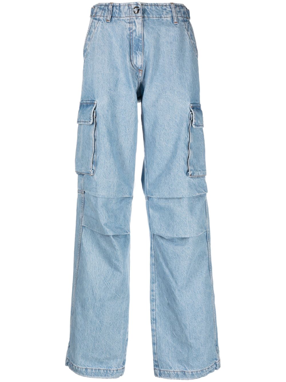 Denim cargo trousers - Blue