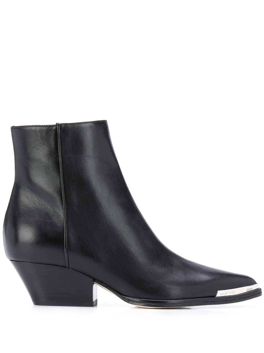 Pointed contrast-cap boots - Black
