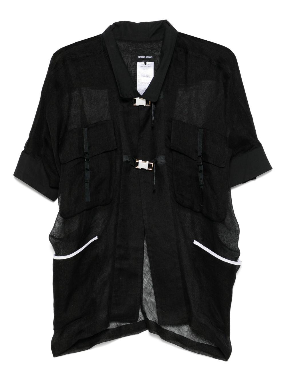 Giorgio Armani short-sleeved shirt - Black