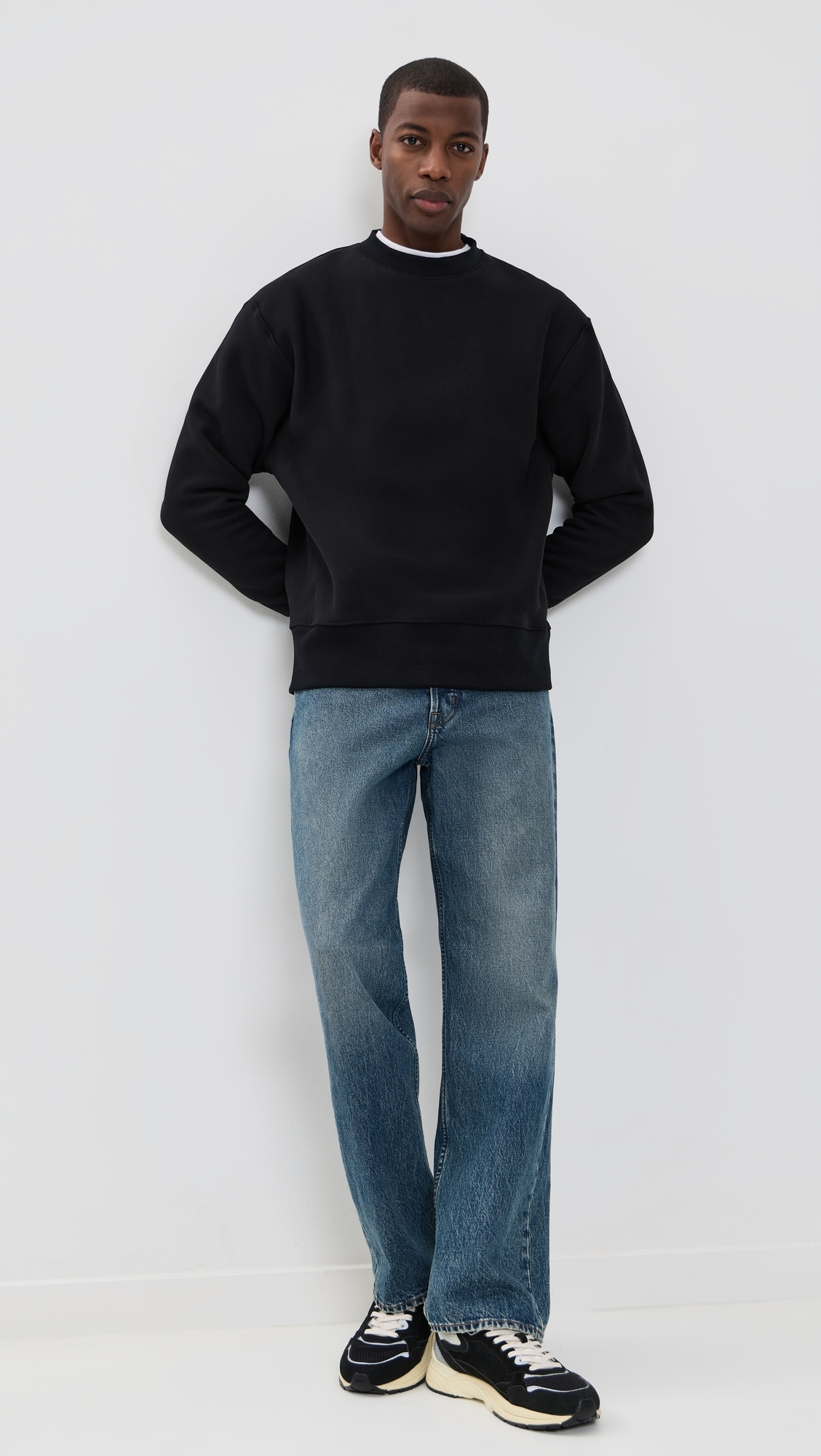 Super Weight Crewneck Sweatshirt Black