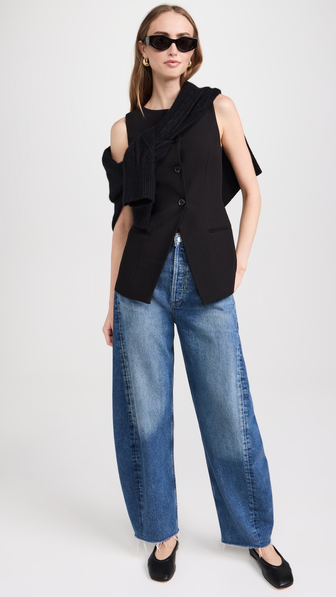 Leo Long Waistcoat Black