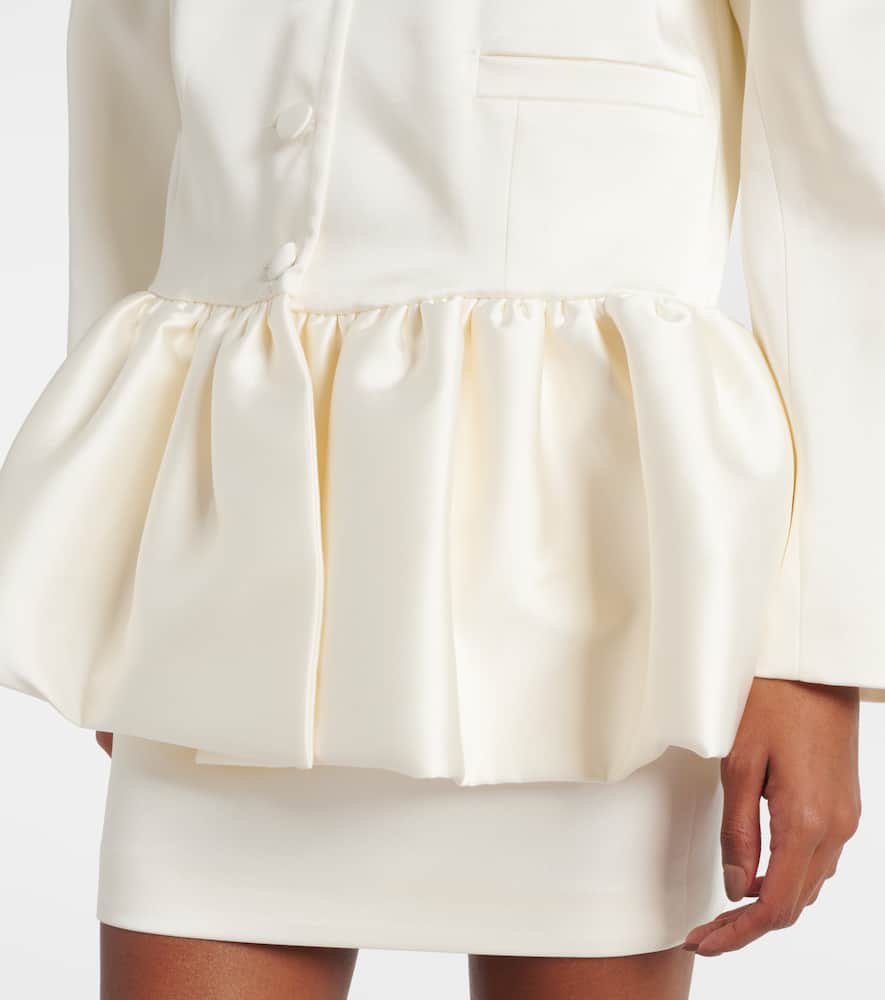 Meringue ruffled satin jacket