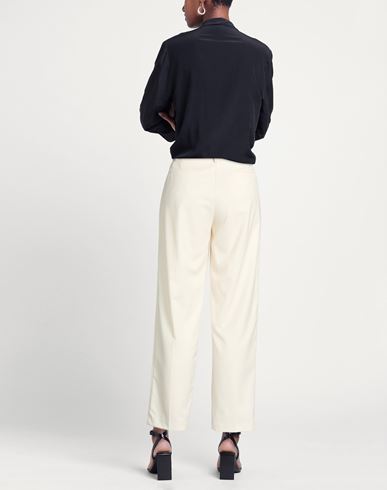 Woman Pants White Size 8 Polyester, Viscose, Elastane