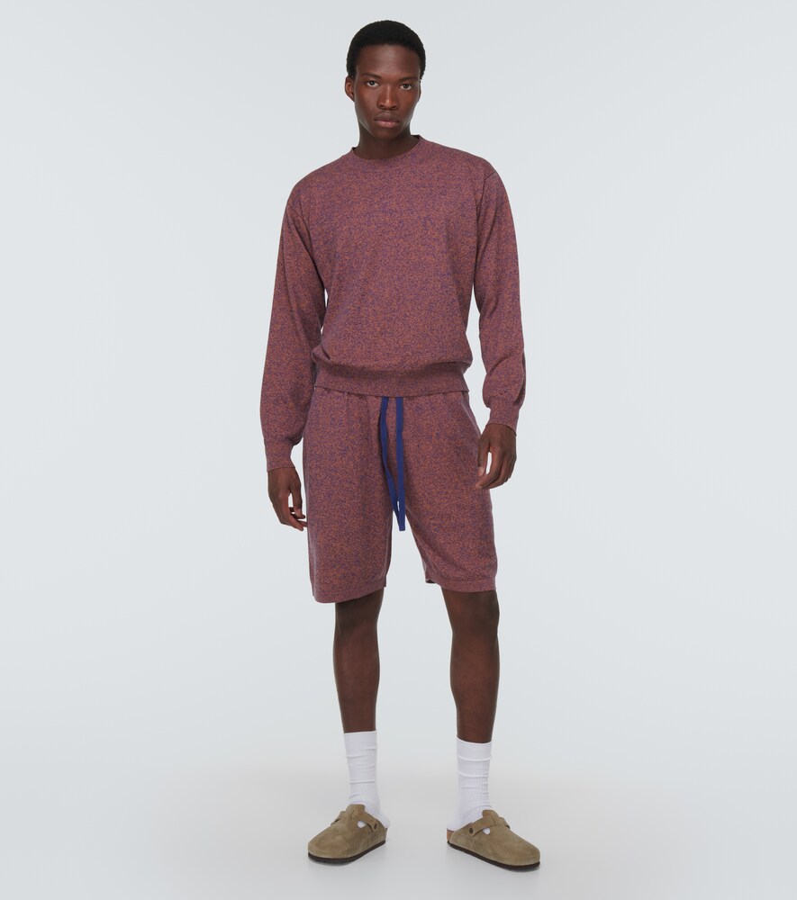 Nova mélange cotton and cashmere shorts