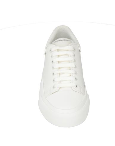 Emporio Armani Man Sneakers White Size 11 Leather