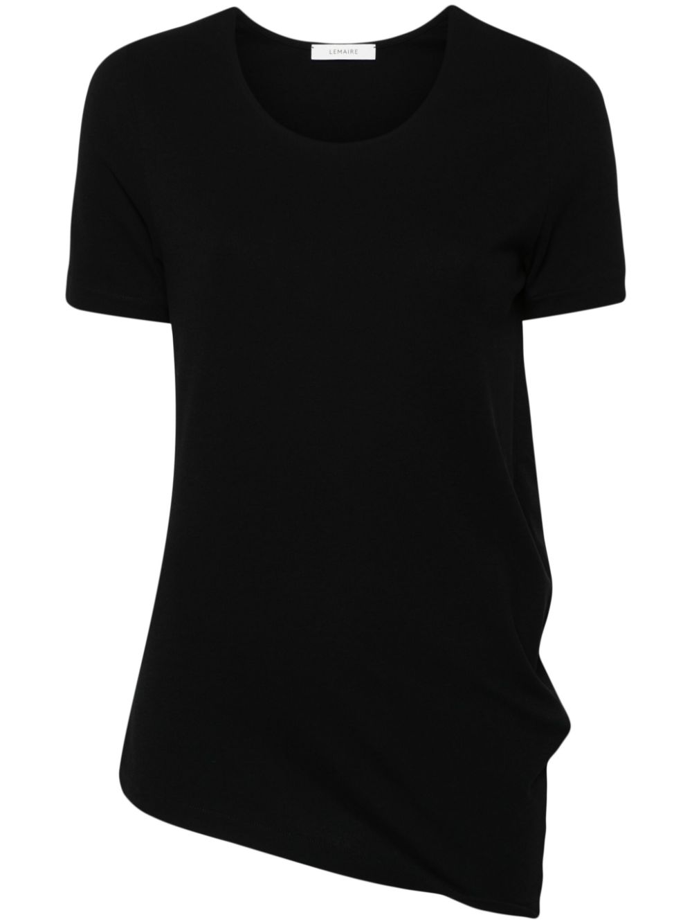 Round-neck cotton T-shirt - Black