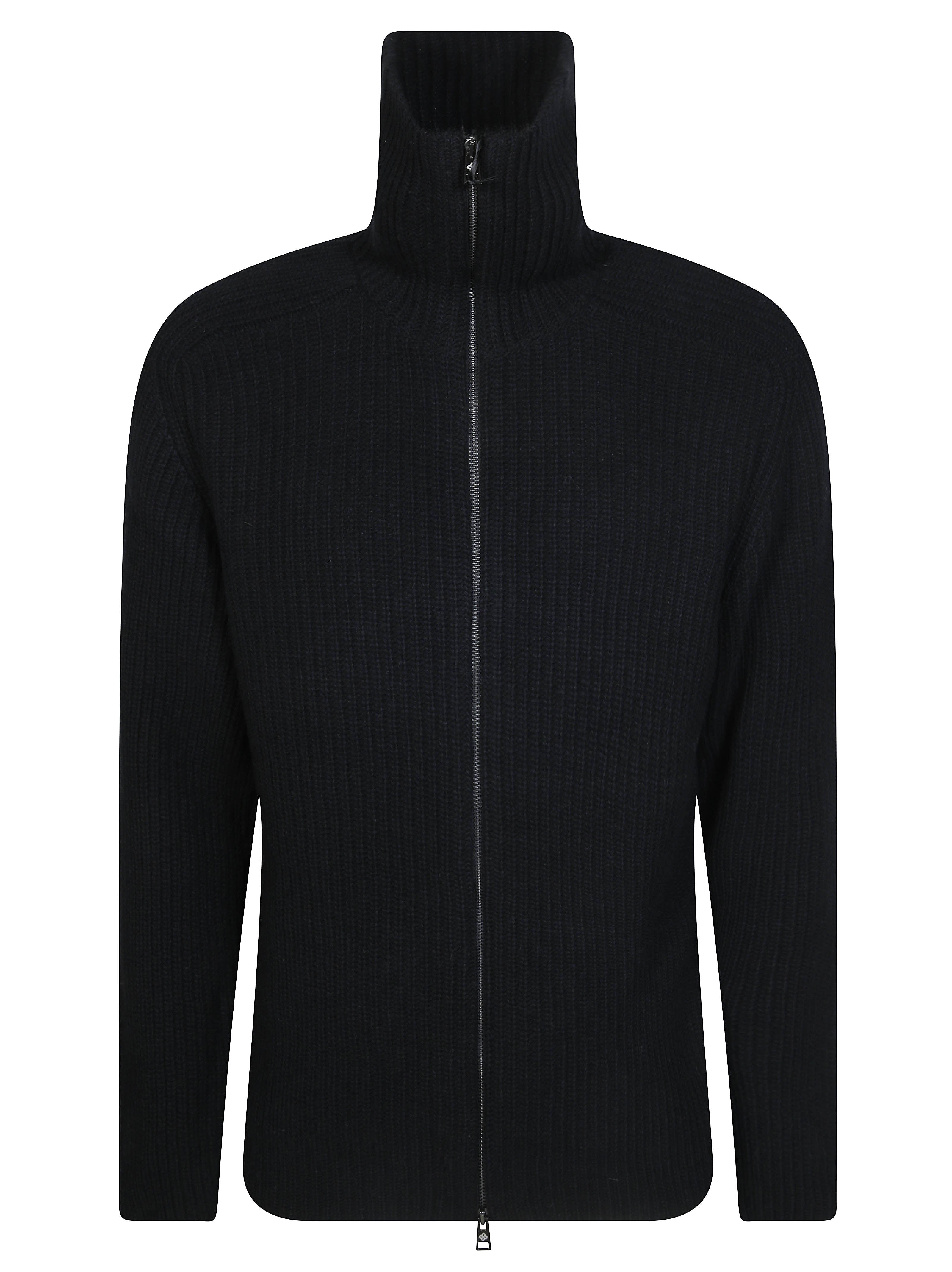 Men's Full-Zip Wool-Blend Sweater