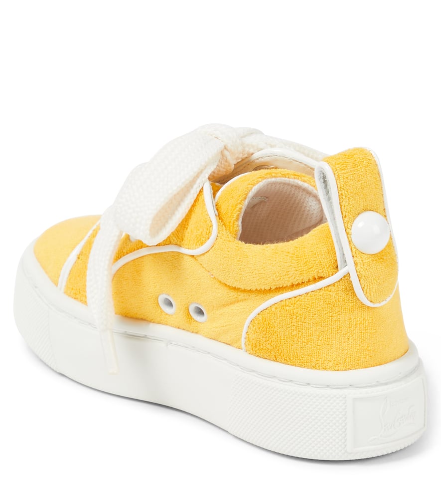 Christian Louboutin Kids Toy Toy leather-trimmed terry sneakers