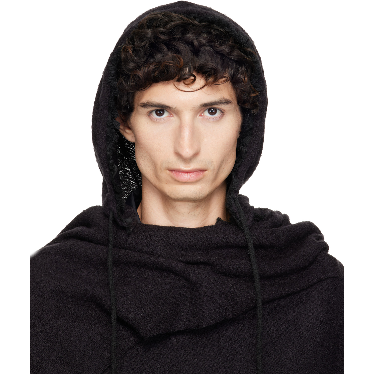 SSENSE Exclusive Black Hooded Zip Scarf