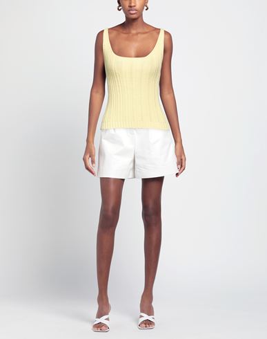 Woman Top Pastel yellow Size M Cotton, Polyamide