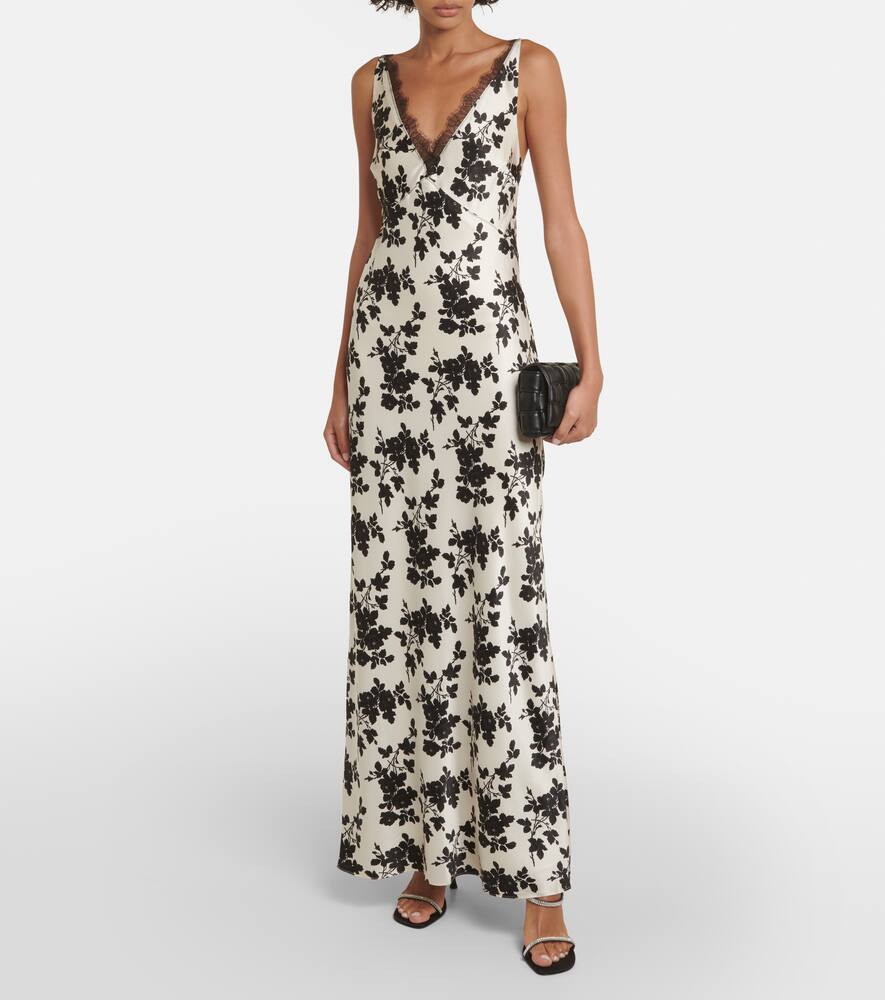 Veronica Beard Hamina floral silk charmeuse maxi dress