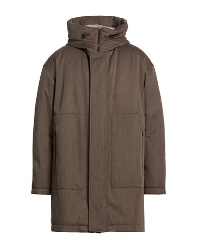 Man Coat Dark brown Size 40 Virgin Wool, Polyurethane