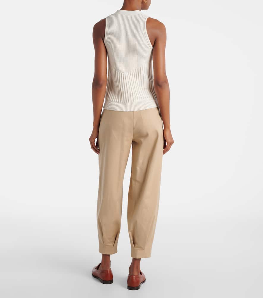 Bimba ribbed-knit cotton-blend vest