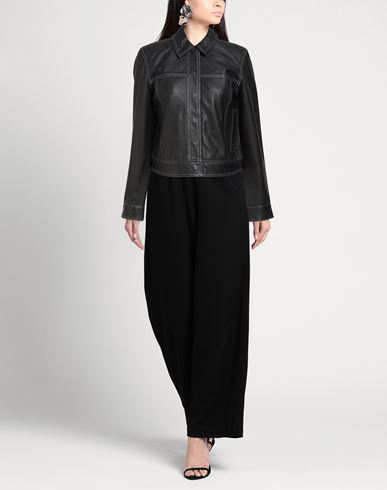 Woman Jacket Black Size XL Sheepskin