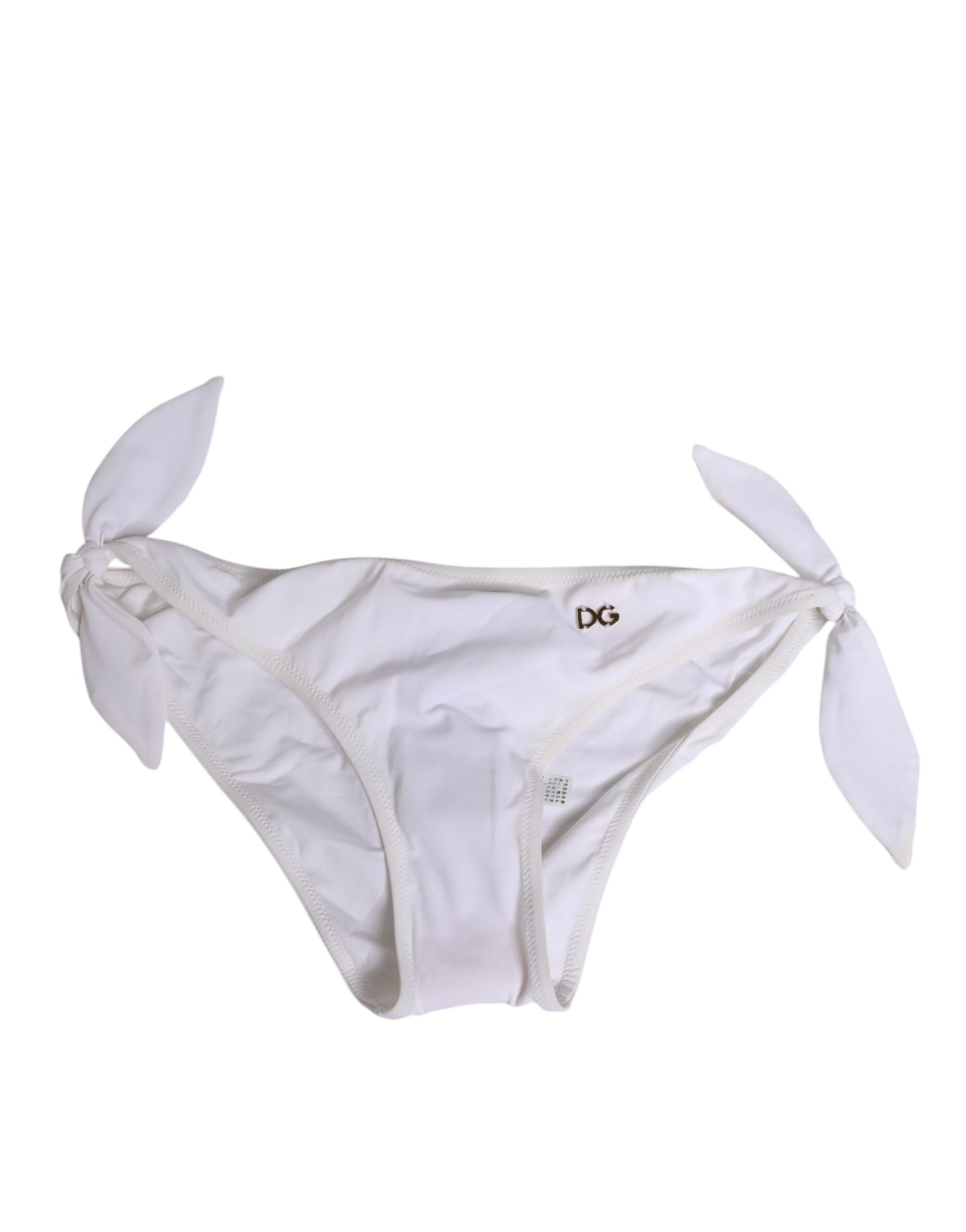 Side-Tie Logo Bikini Bottom — White