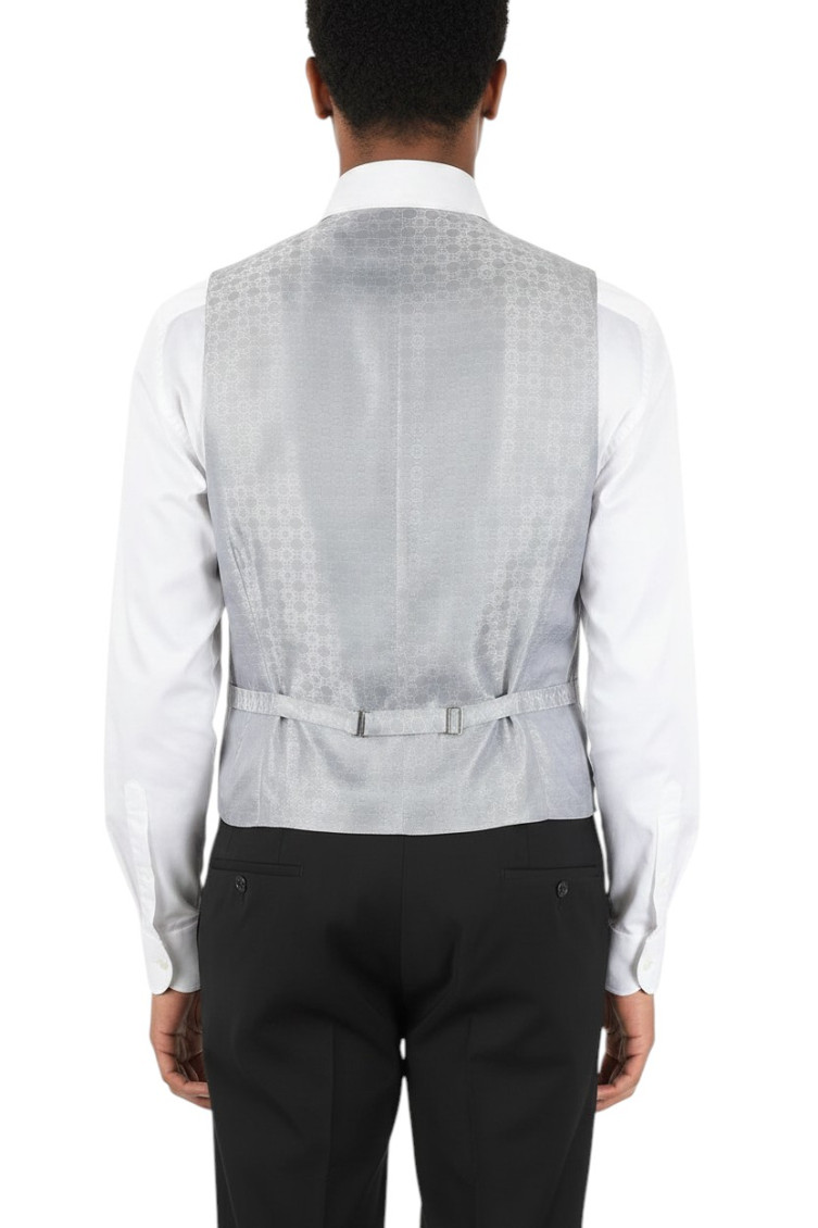 Grey V Neck Waistcoat