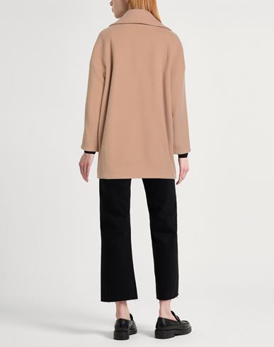 Icons Woman Coat Beige Size 12 Wool, Polyamide