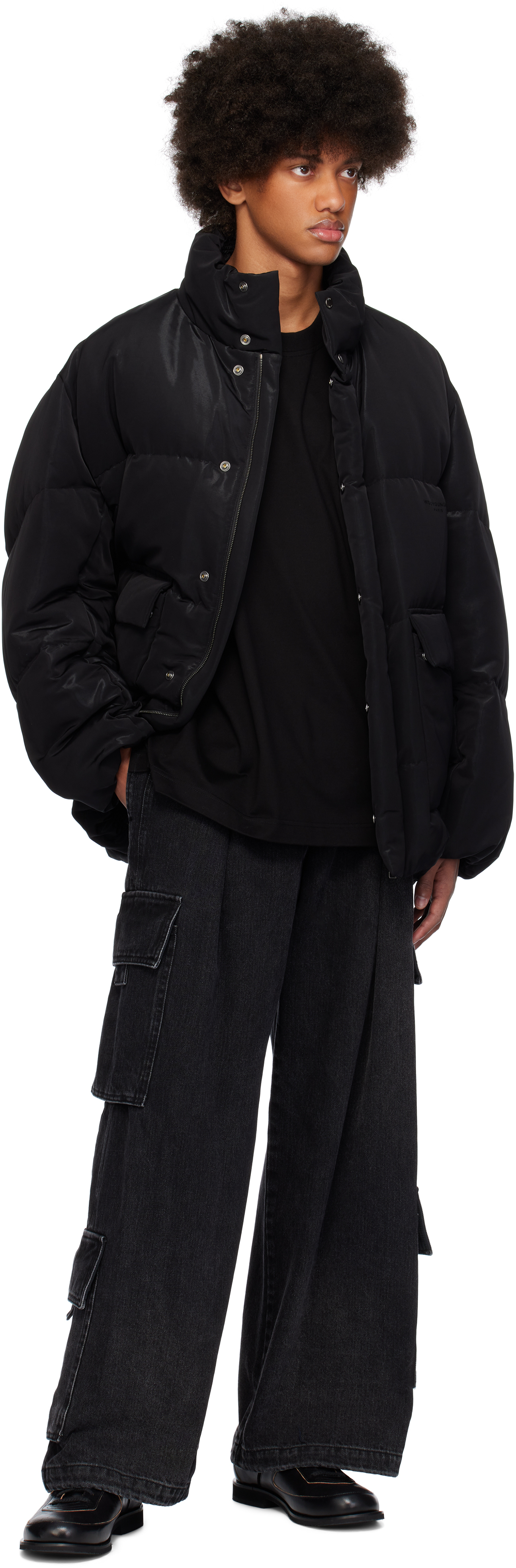 WOOYOUNGMI Black Quilted Down Jacket