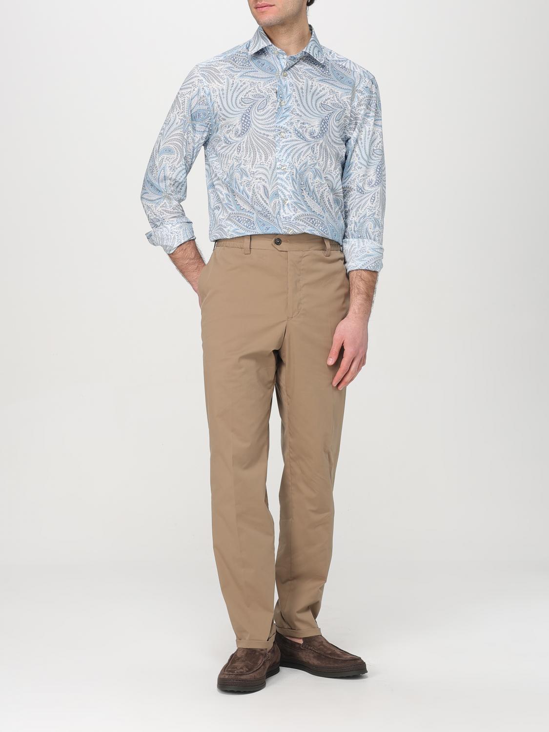 Shirt Men color Gnawed Blue