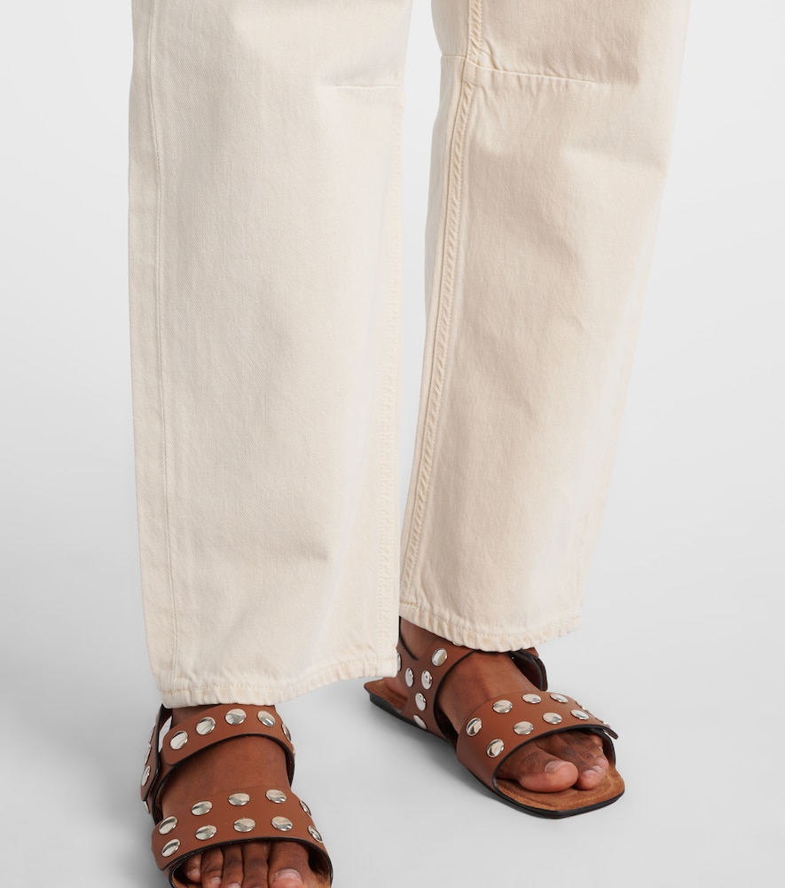 Miro high-rise barrel-leg jeans