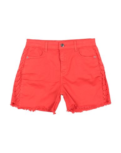 Kid Girl Shorts & Bermuda Shorts Coral Size 16 Cotton, Elastane