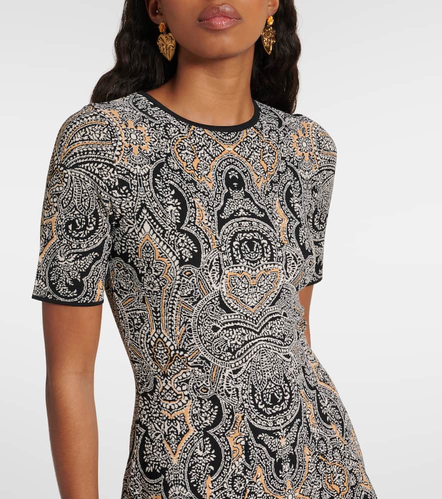 Paisley printed minidress