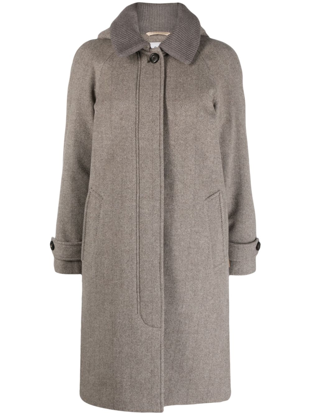 Luxe virgin wool coat - Brown
