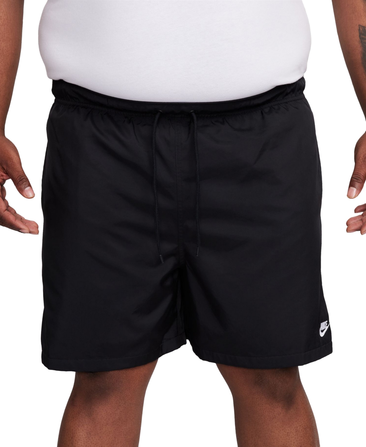 "Men's Club Flow Relaxed-Fit 6"" Drawstring Shorts - Black"