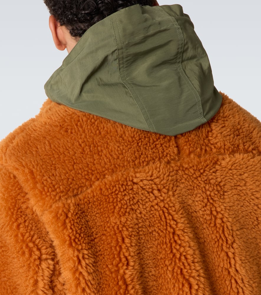 Wool-blend and canvas jacket