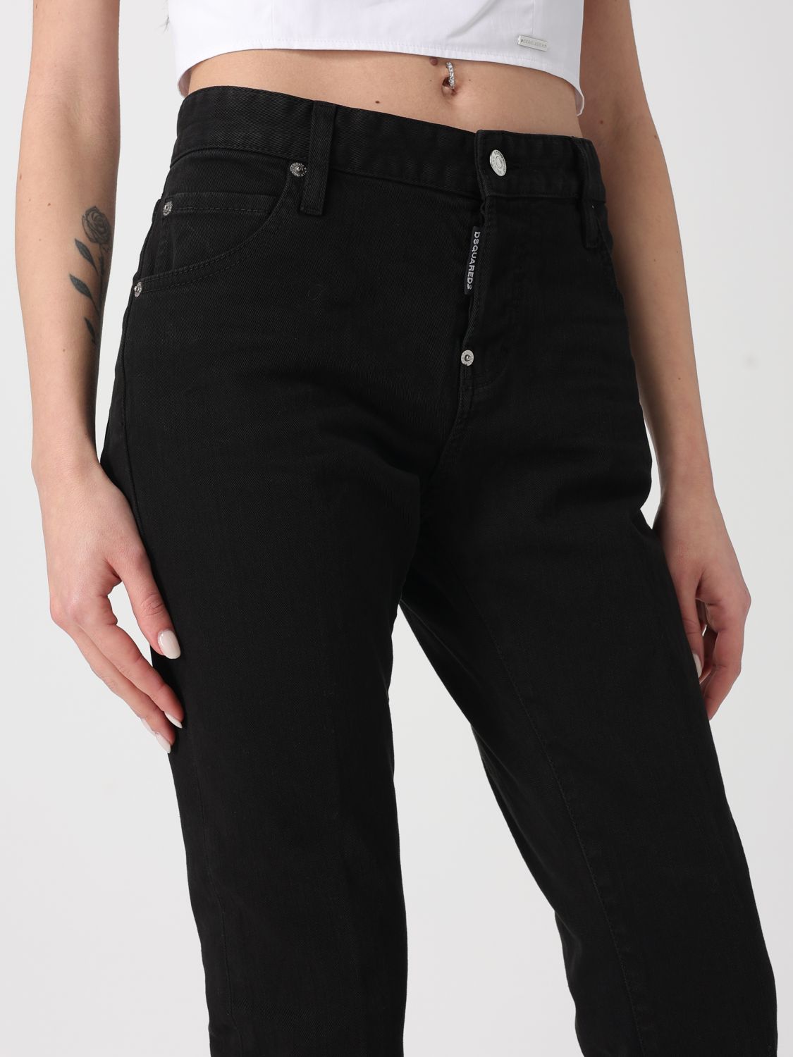 Jeans Woman color Black