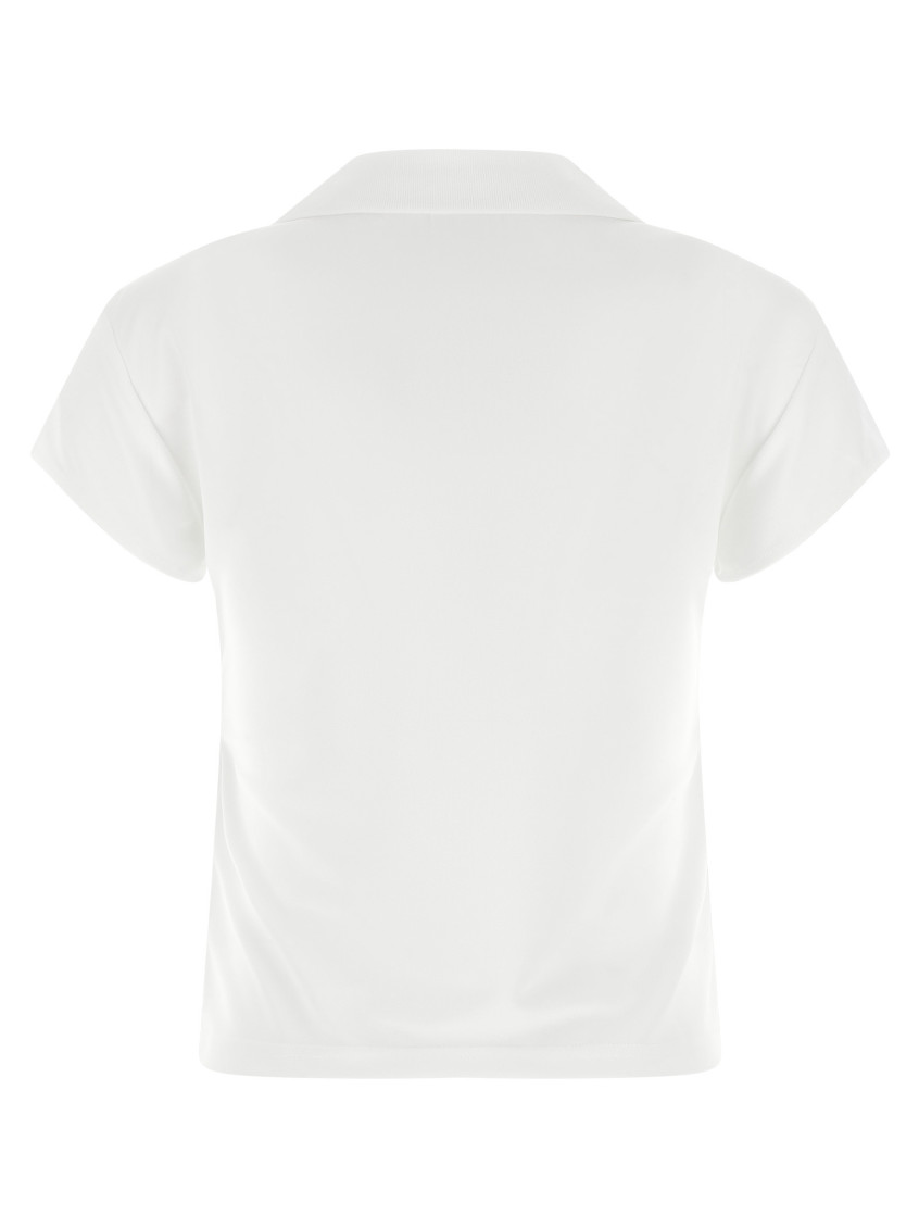 White Sports Cropped T-shirt