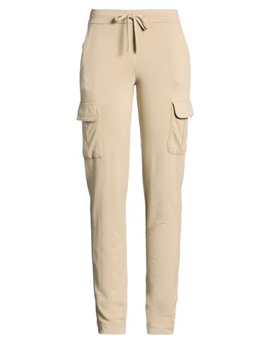 Woman Pants Khaki Size 2 Viscose, Elastane