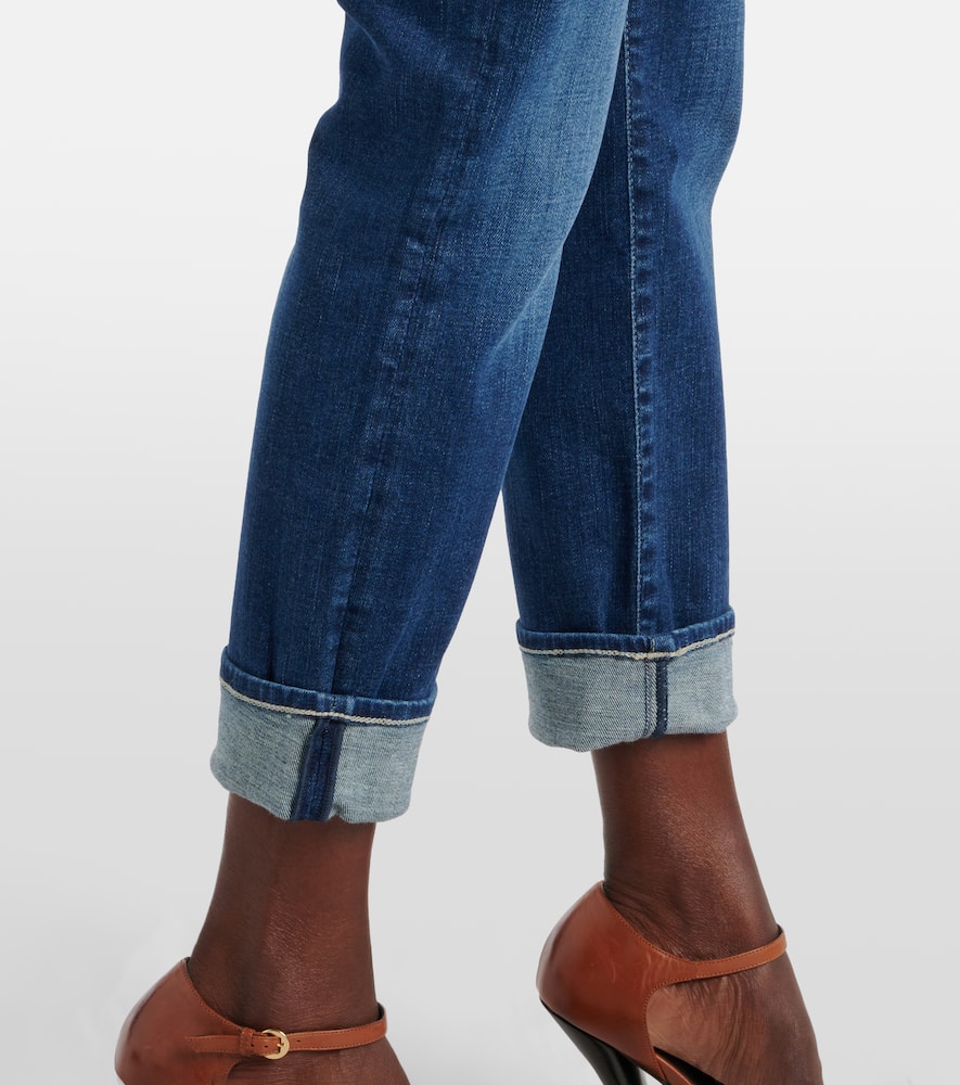 Mid-rise cropped skinny jeans
