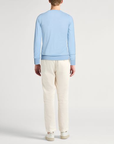 Man Sweater Light blue Size 42 Virgin Wool