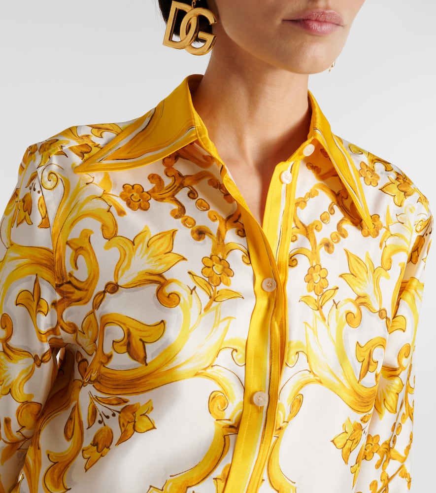 Majolica silk twill shirt