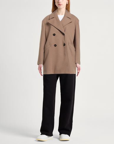 Woman Coat Camel Size 6 Polyester