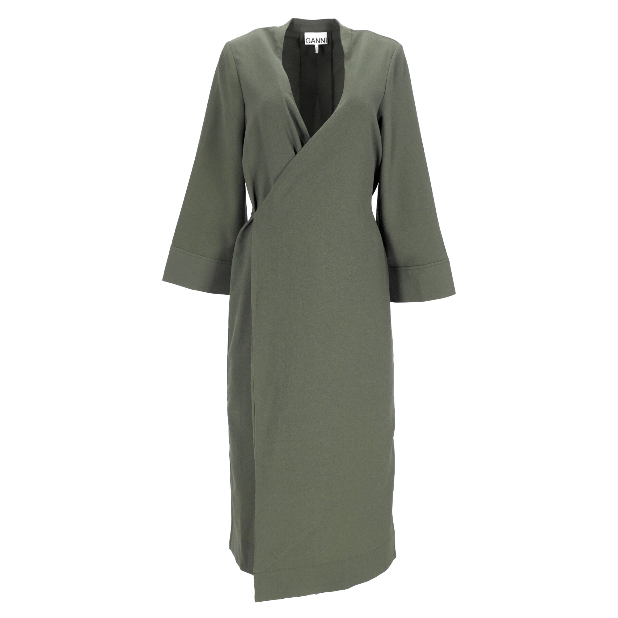 slim fit dress slacks Wrap Me Up Dress - Hunter Green (XS main image 0
