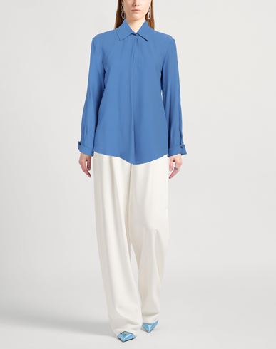 Liviana Conti Woman Top Pastel blue Size 10 Viscose, Acetate
