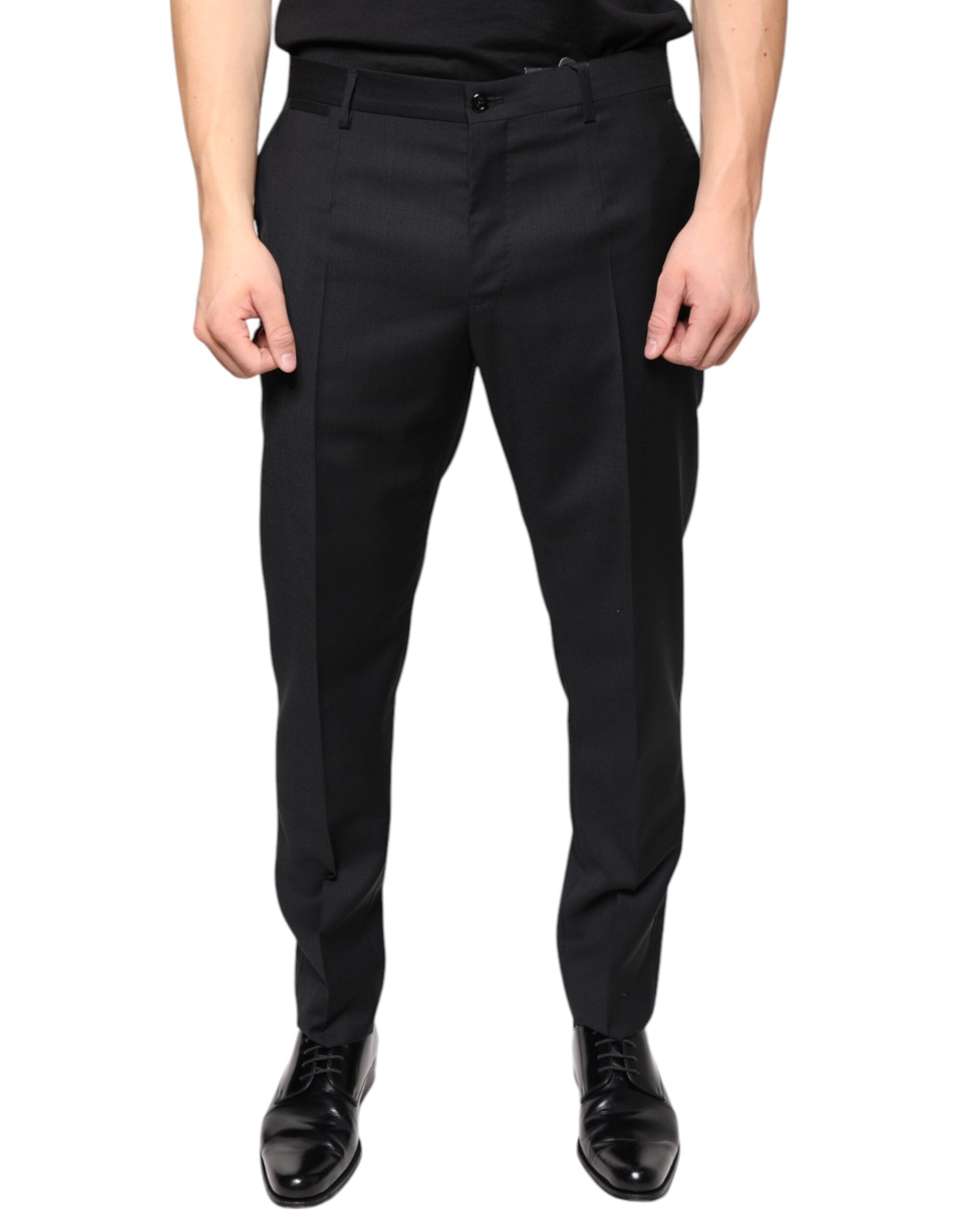 Virgin Wool Trousers — Black