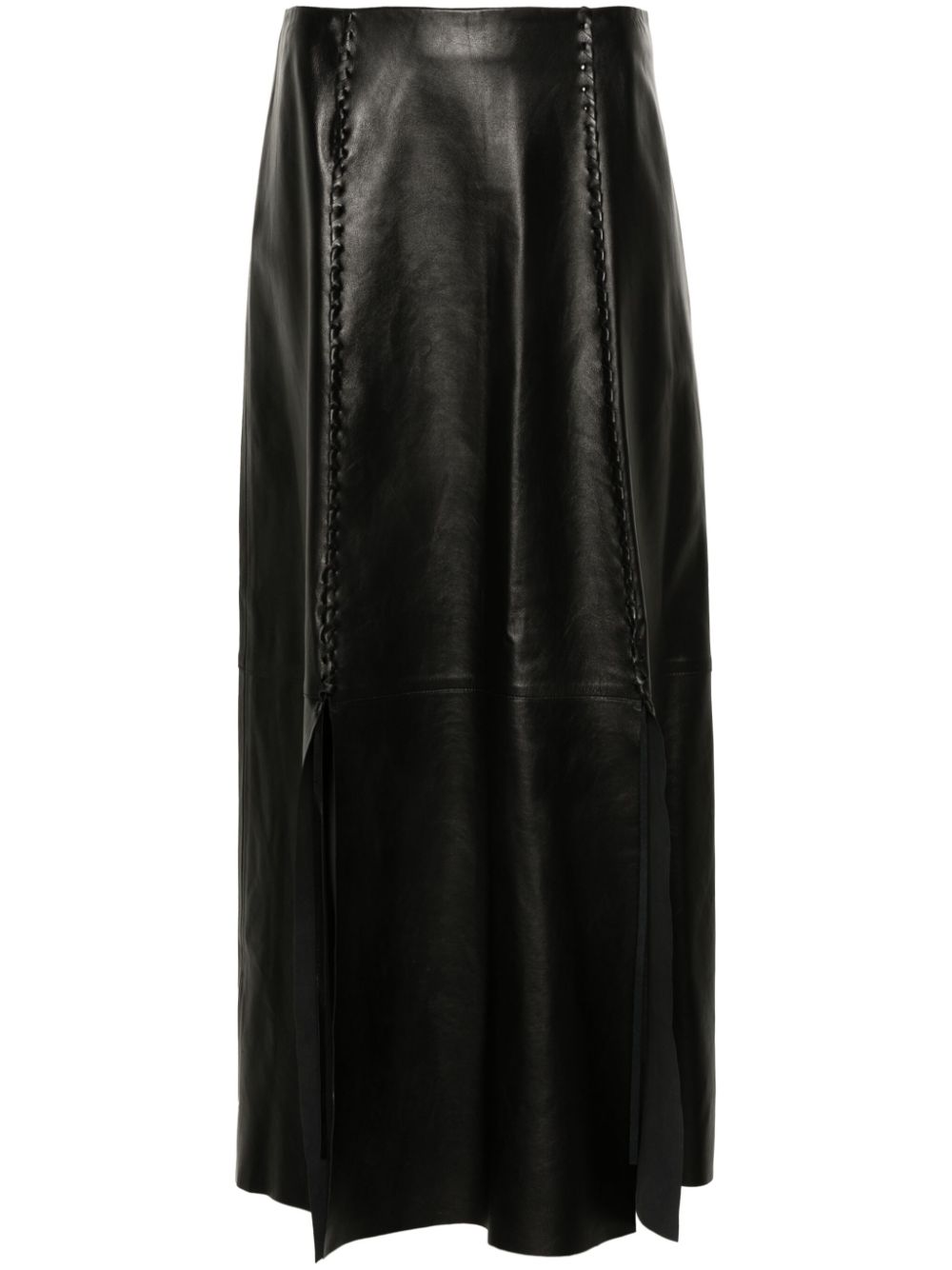 Chateau leather maxi skirt - Black
