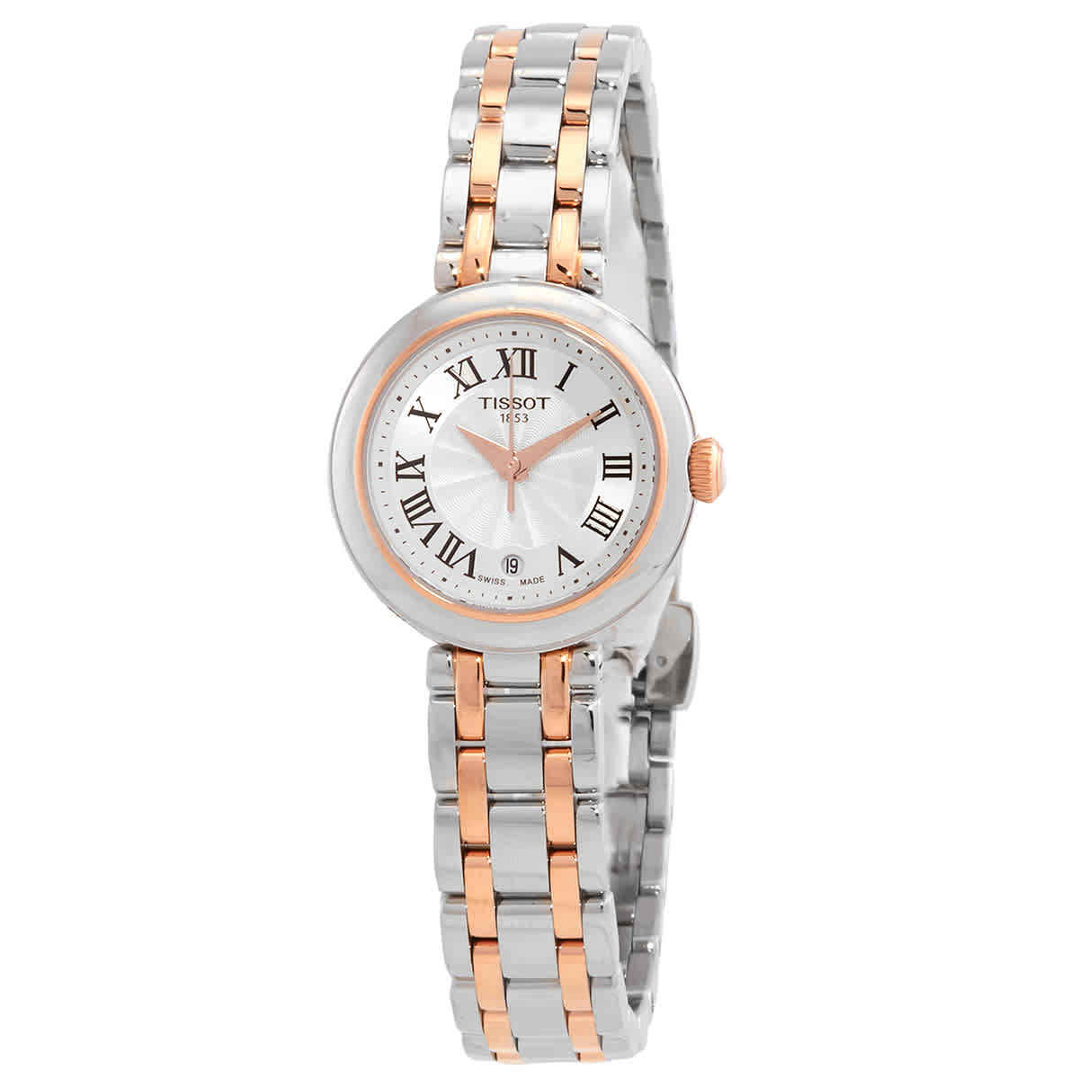 Bellissima Small Lady Quartz White Dial Two-tone Watch T126.010.22.013.01