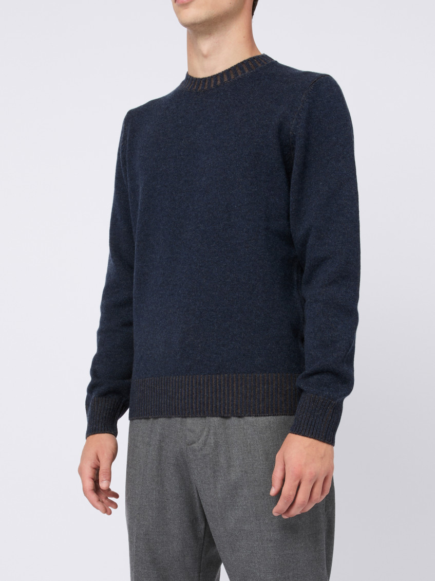 Blue Crew-neck Jumper