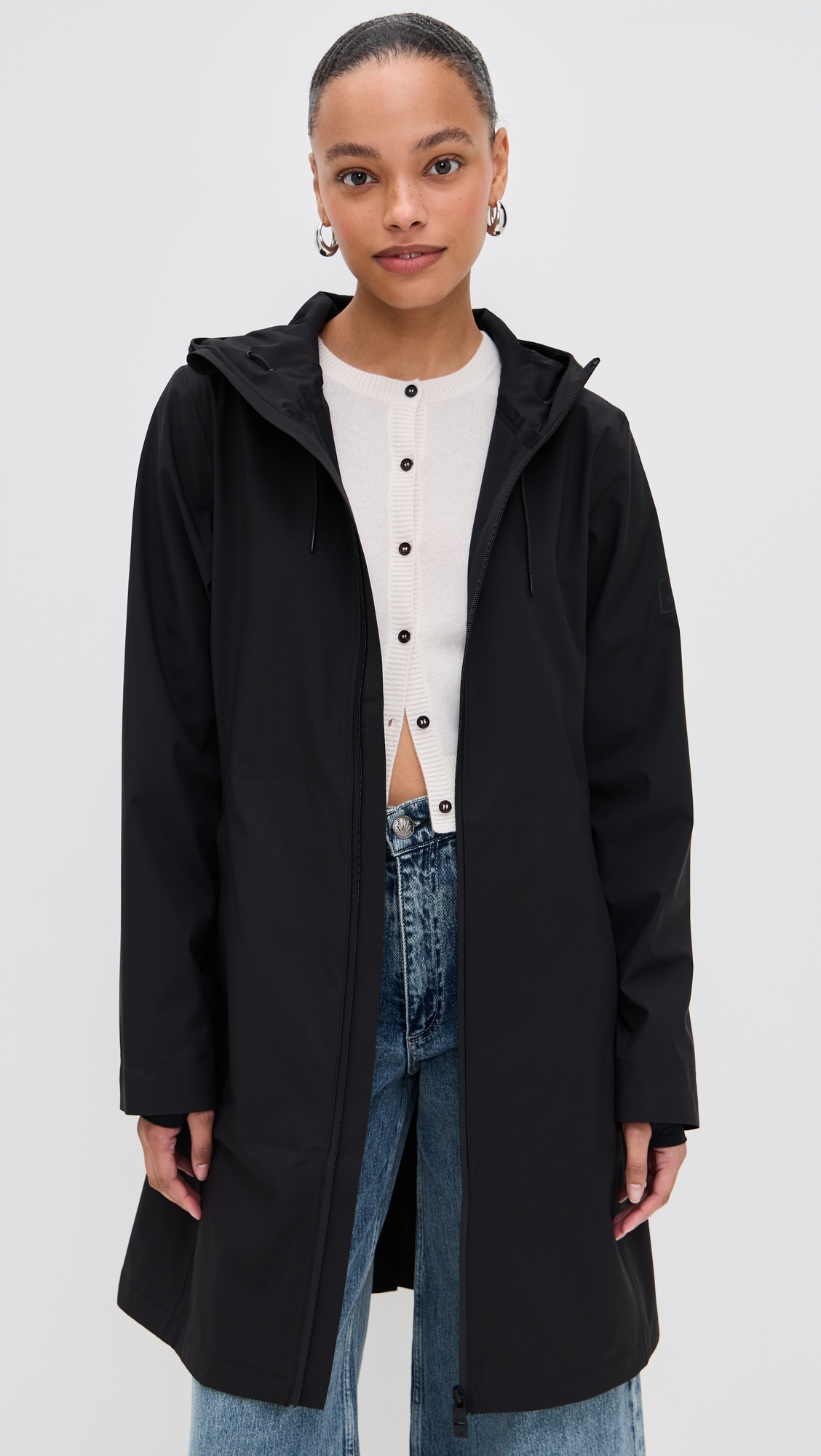 Rains Suva Hardshell Long Jacket Black