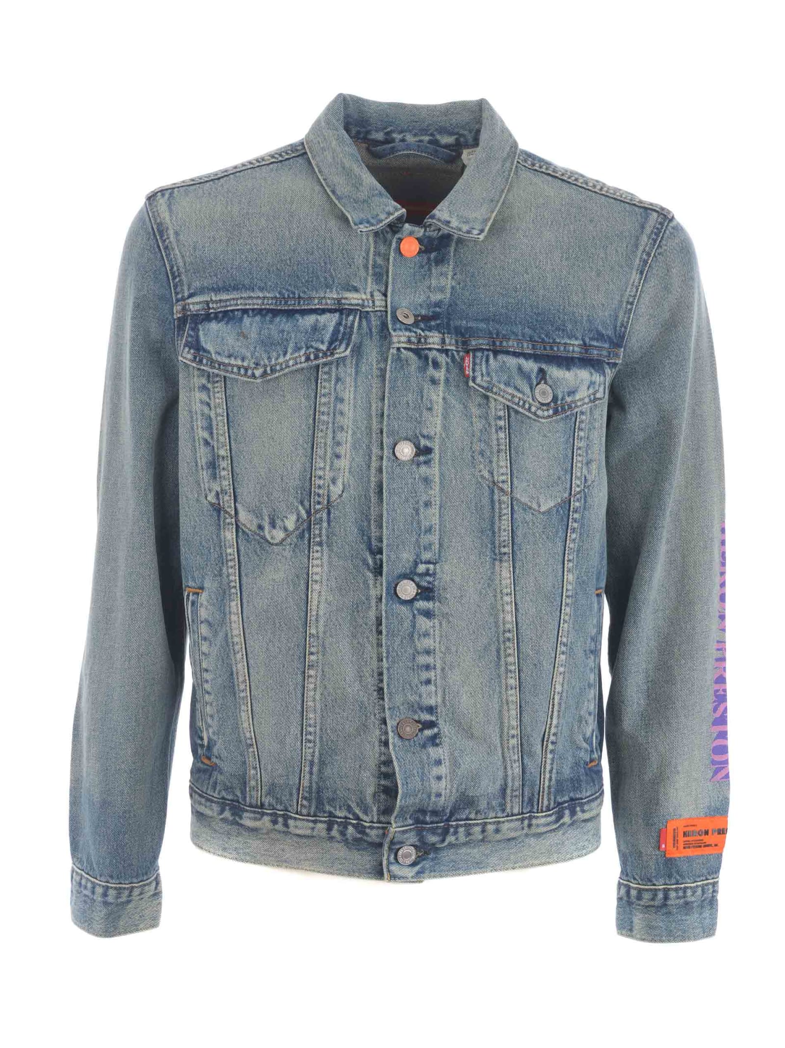 Denim buttoned jacket