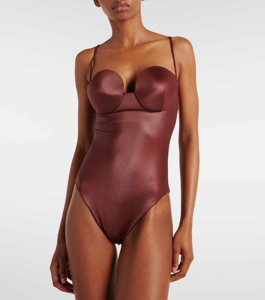 Retro bustier swimsuit